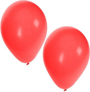 75x stuks rode party verjaardag ballonnen - 27 cm - ballon rood voor helium of lucht - Feestartikelen/versiering