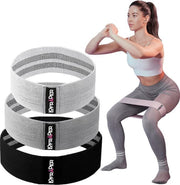 Lofrader Resistance bands - weerstandsbanden - Booty Band - Fitness Elastieken Voor Benen en Billen - Fitness Banden - Set van 3