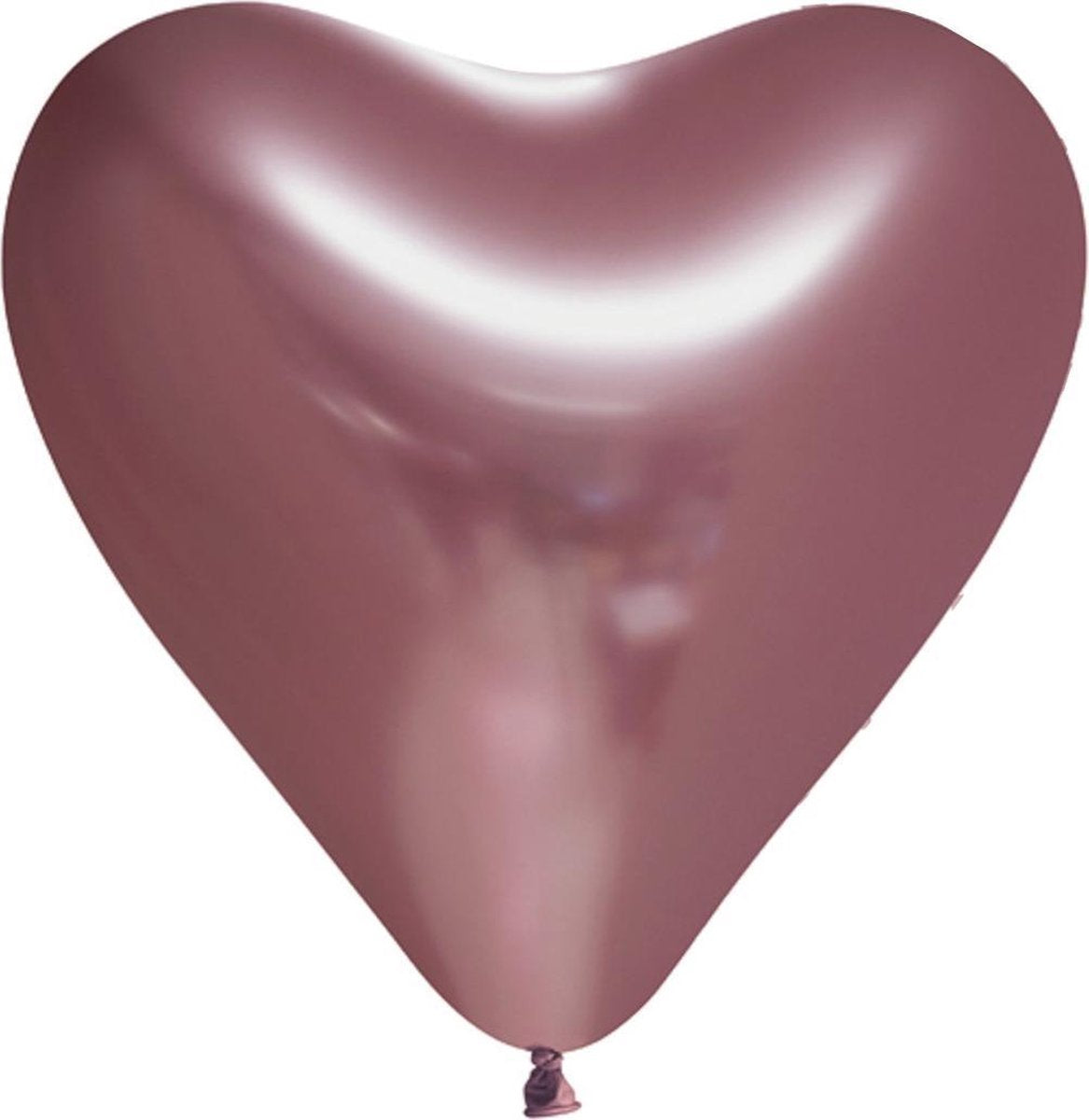 Ballonnen - Hart - Rosé goud - Metallic - 30cm - 6st.