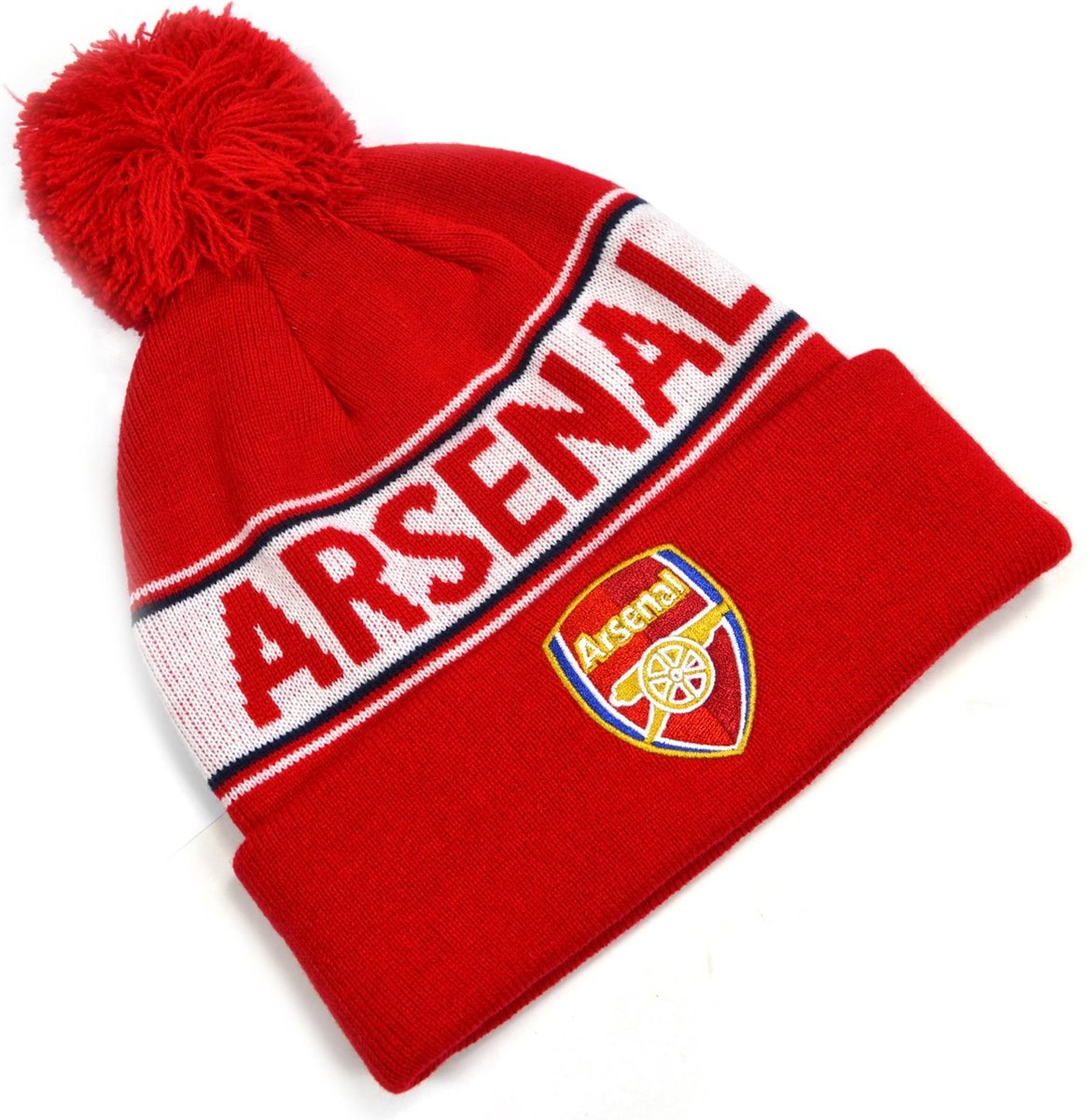 Arsenal Muts Pompon - Tekst - Volwassenen - Rood/Wit