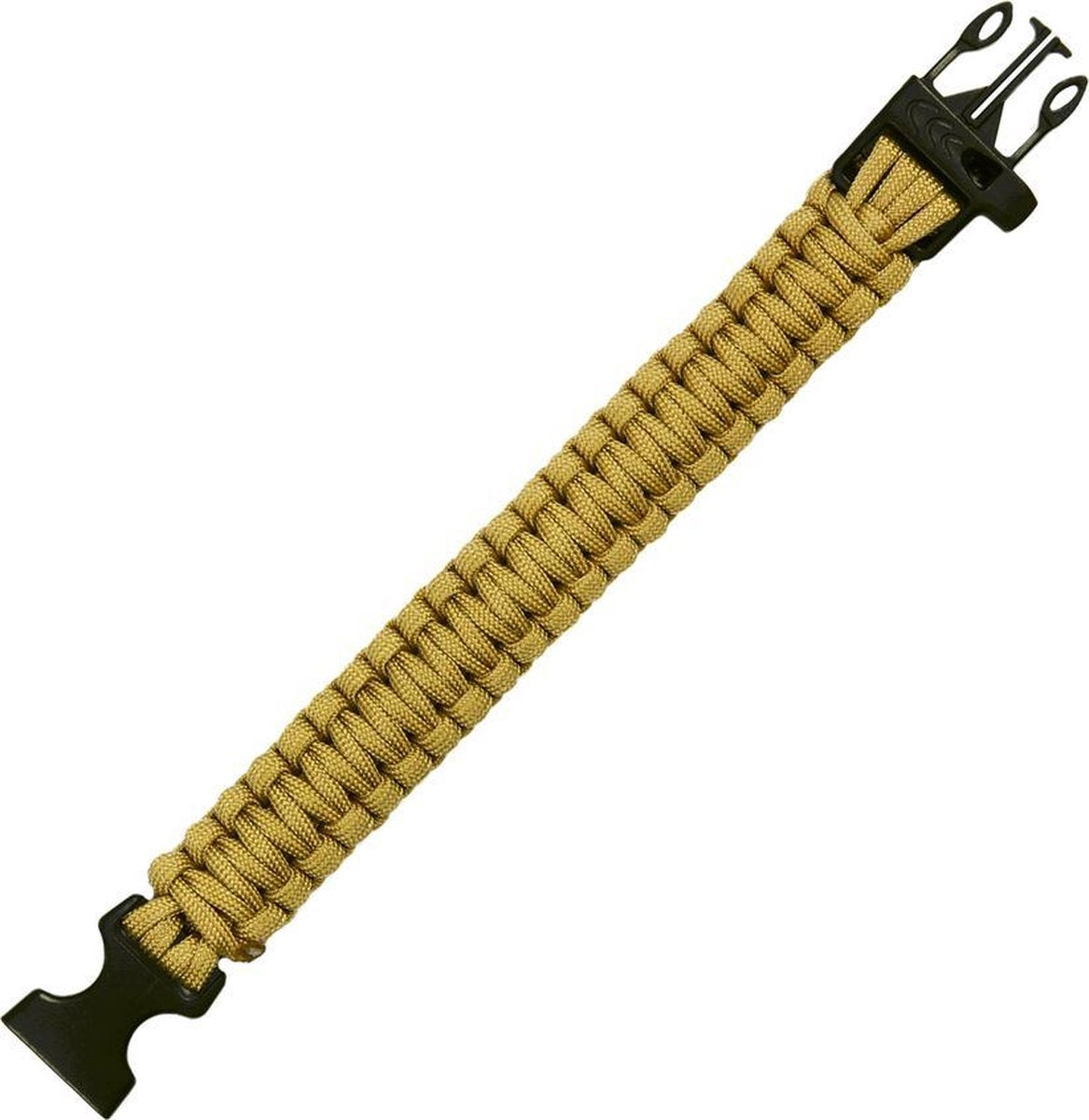 101inc Paracord Bracelet+Fluitje 9inch coyote