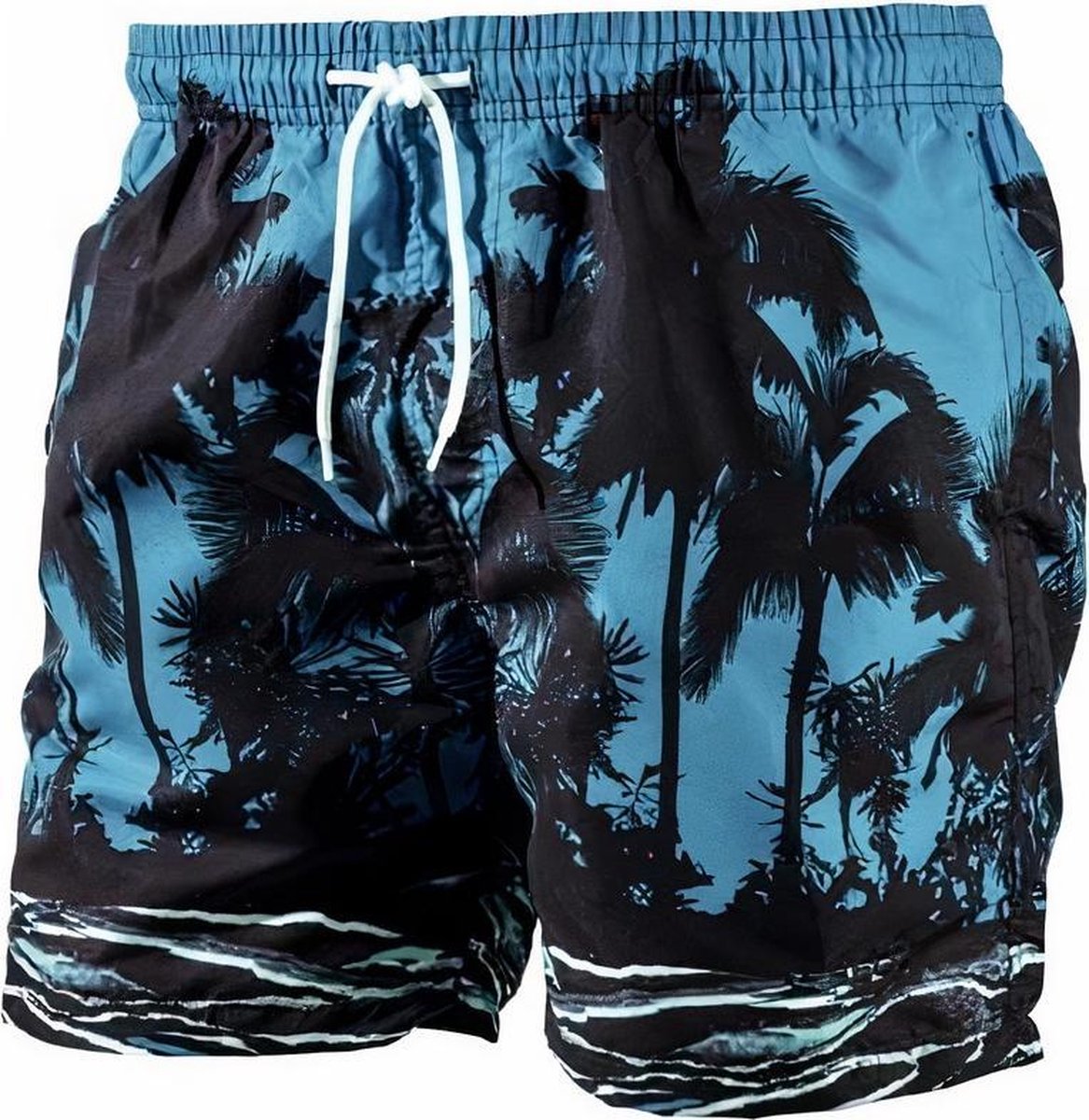 Beco Zwemshort Heren Polyester Lichtblauw/zwart Maat L