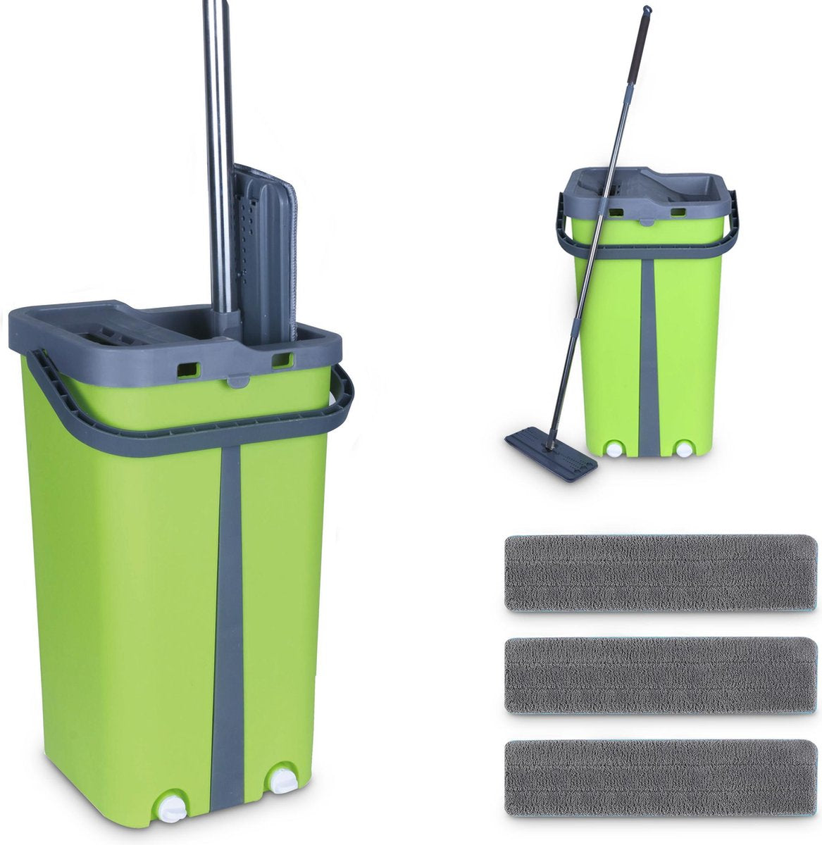 Cenocco®  Dweil - Vloerwisser - Emmer met Wringer - Inclusief telescoopsteel - 5