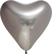 Ballonnen - Hart - Zilver - Metallic - 30cm - 6st.