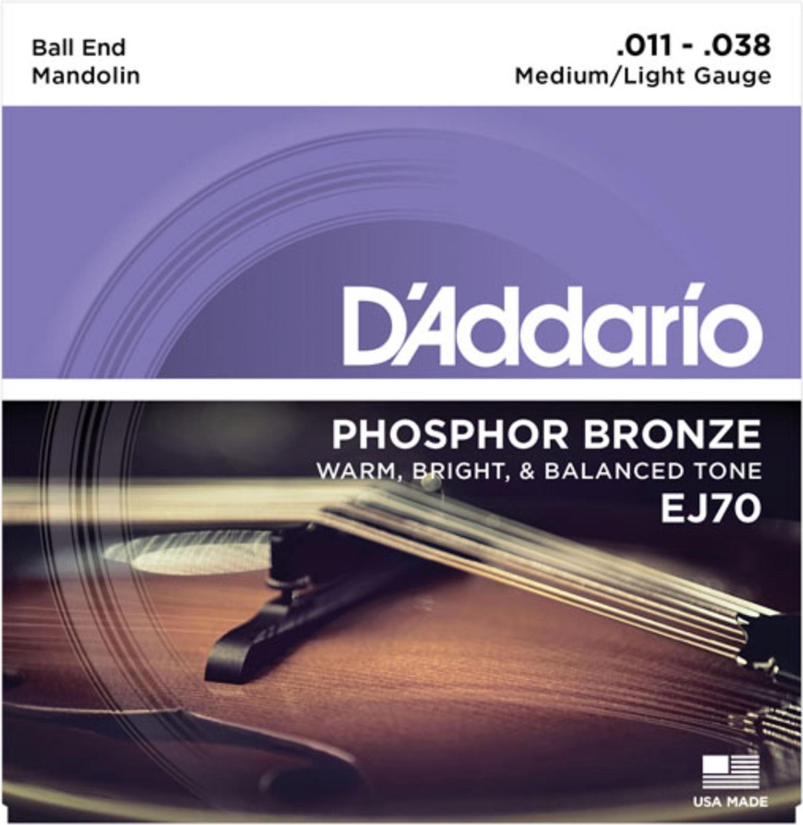 EJ70 11-38 Mandolinen snaren Phosphor Bronze Ball End