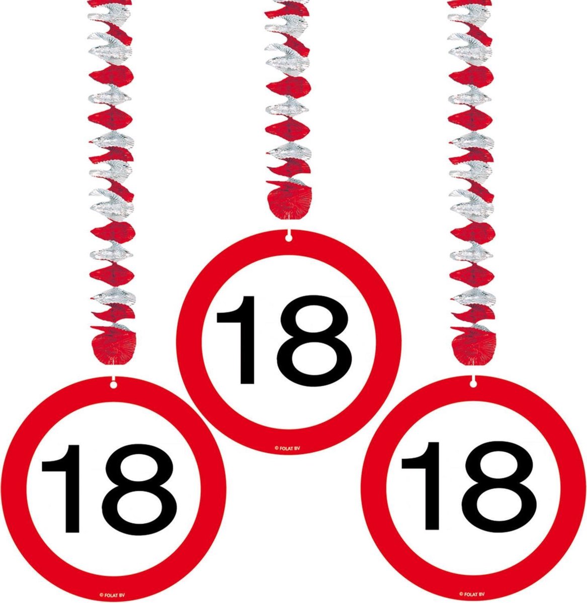 Rotorspiralen 18 jaar verkeersborden 3 stuks