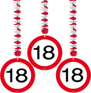 Rotorspiralen 18 jaar verkeersborden 3 stuks