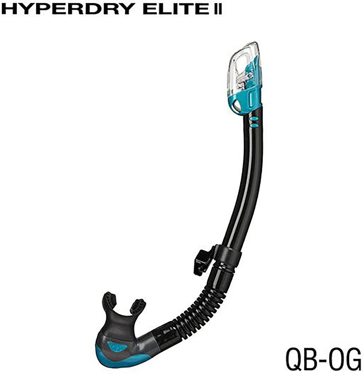TUSA Hyperdry Elite II snorkel - zwart/ocean green