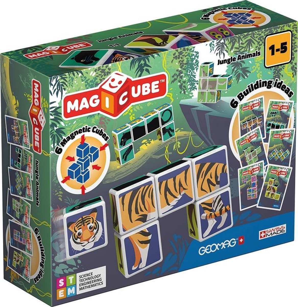 Geomag MagiCube Jungle Animals - 9 delig