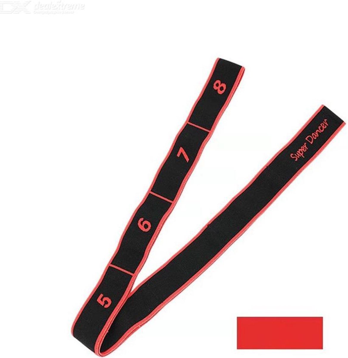 Fitness Yoga Pilates elastische weerstandsband met nummers slijtvast extra stevig