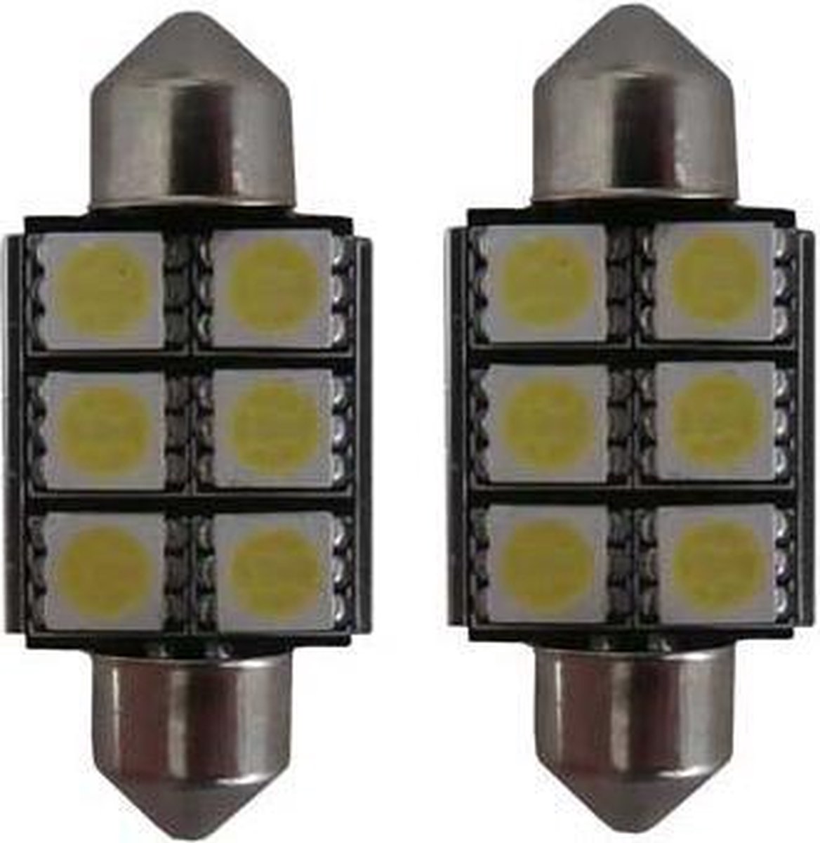 6 SMD Canbus LED 24v C5W 36mm - wit