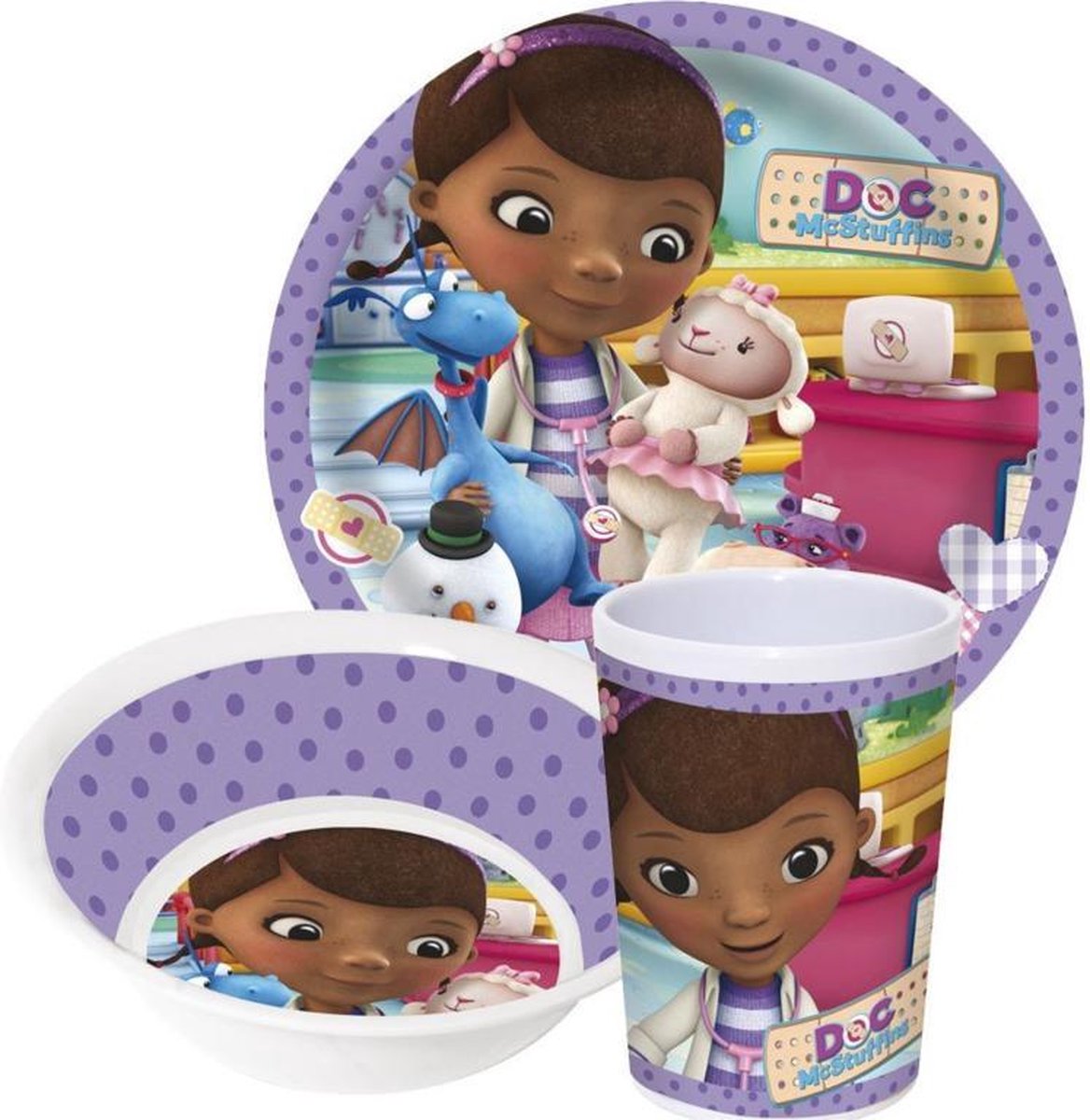Doc McStuffins plastic ontbijtset