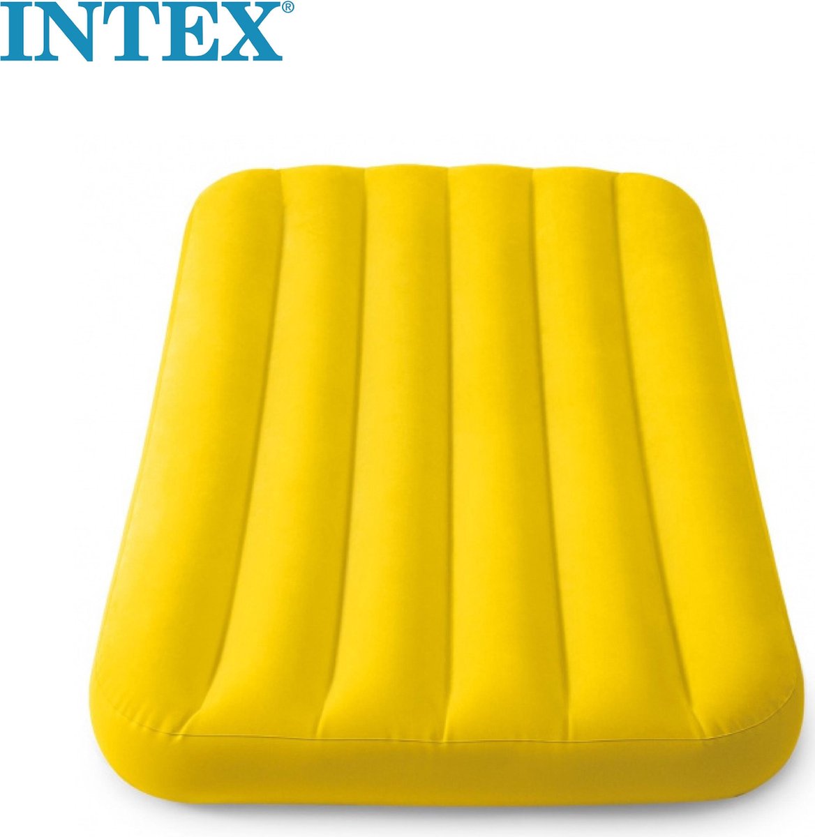 Intex - Kinderluchtbed reisbed - 157 x 88 x 18 cm - Cozy luchtmatras - vinyl - geel