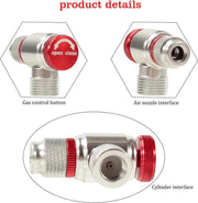 BikerVibes |Co2 Fietspompje | Co2 Adapter | Co2 Pompkop Regelbaar | Mini Fietspomp - voor 16gr / 32gr co2 Patronen