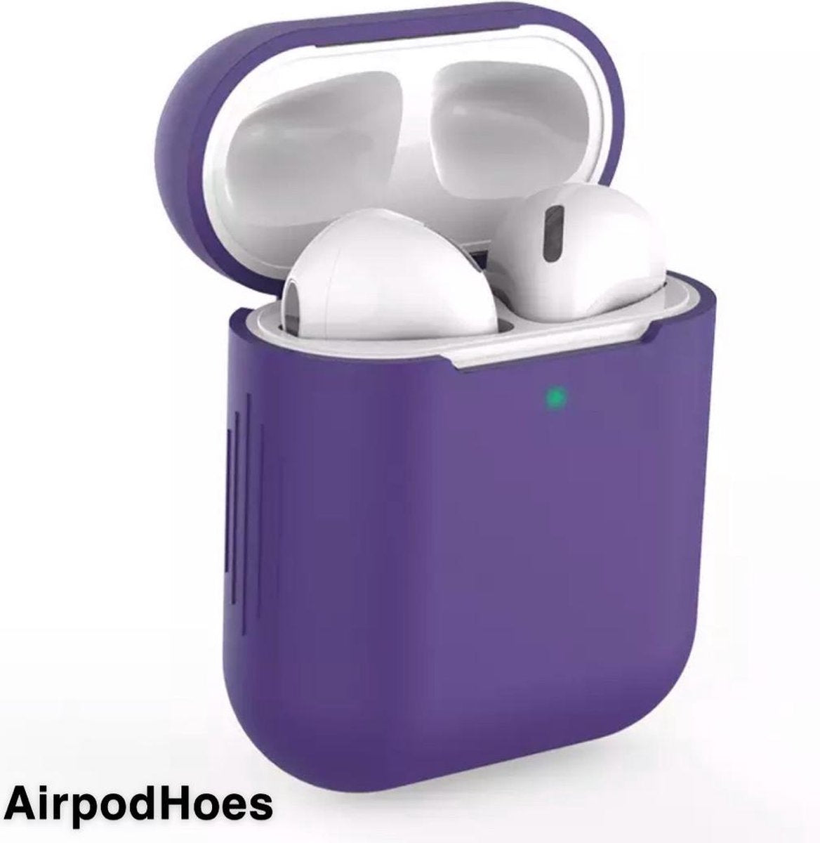 Siliconen Bescherm Hoes Cover Case Voor Apple AirPods - Paars
