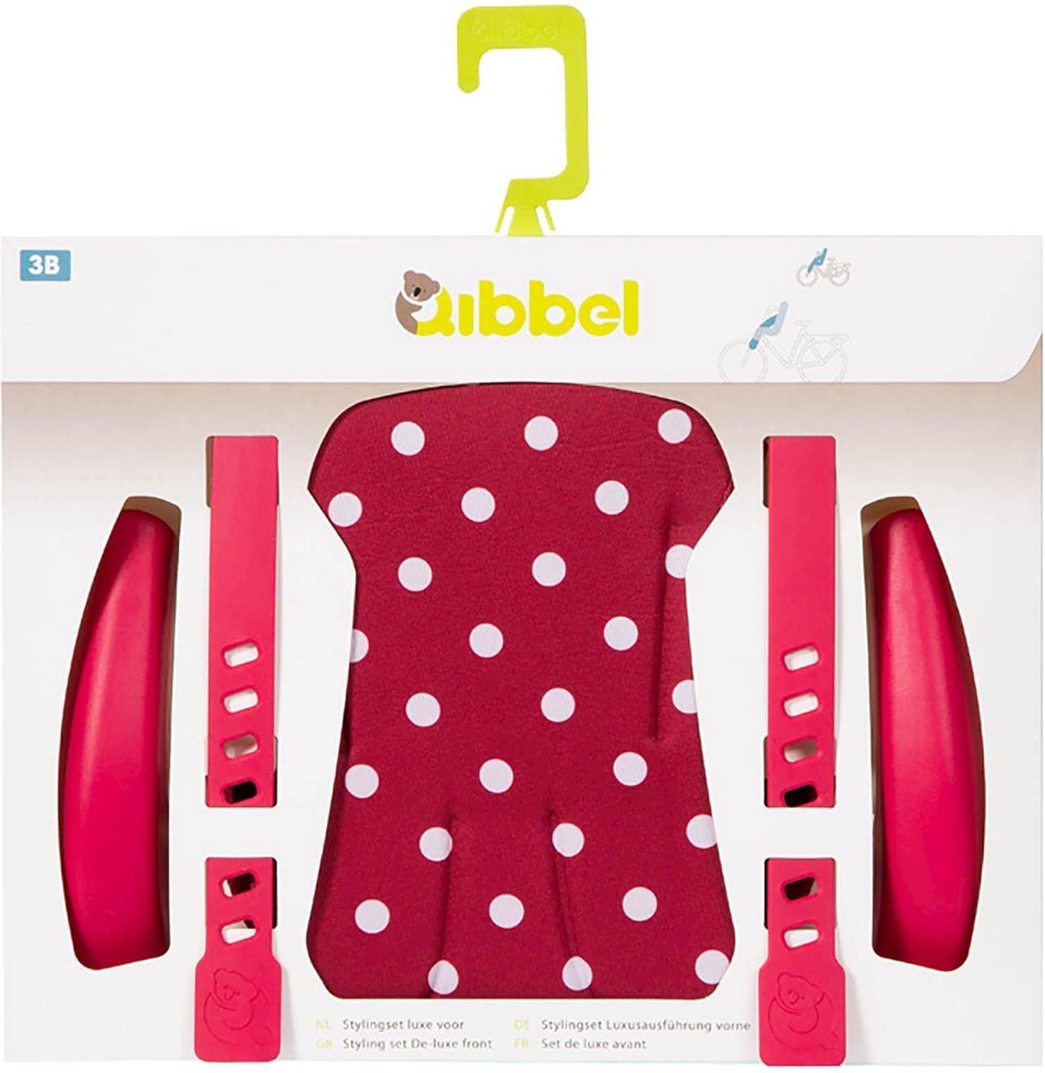 Qibbel Stylingset Luxe Voorzitje Polka Dot Rood