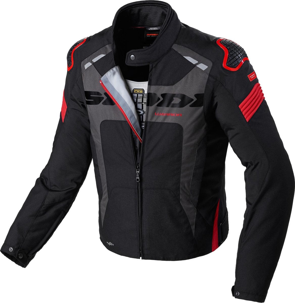 Spidi Warrior H2Out Black Red Textile Motorcycle Jacket S