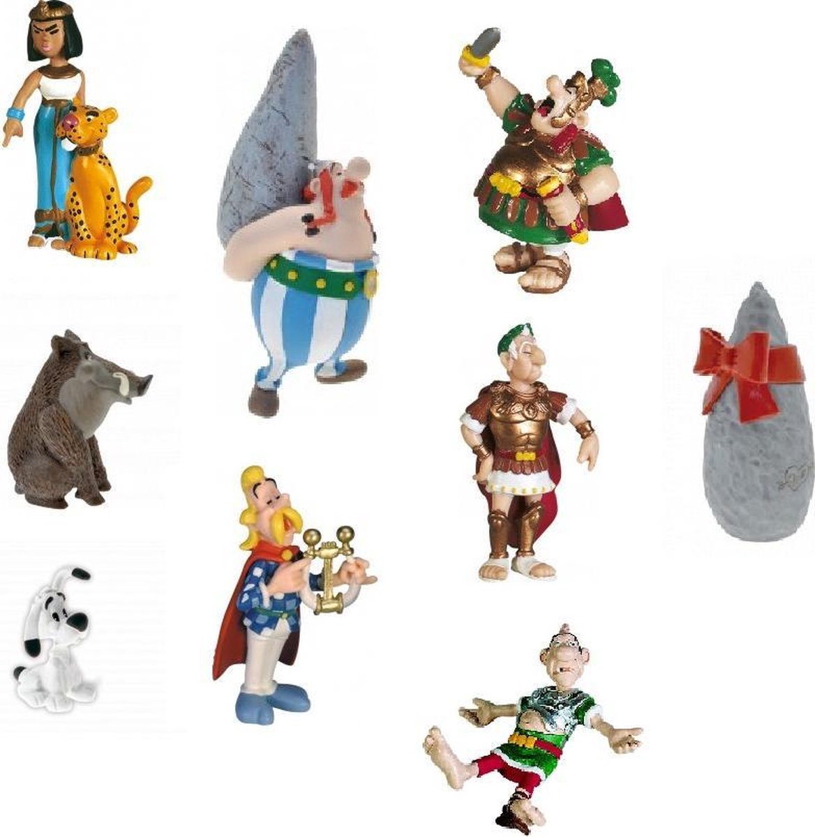 9 Speelfiguurtjes set Asterix en Obelix (6-10 cm)