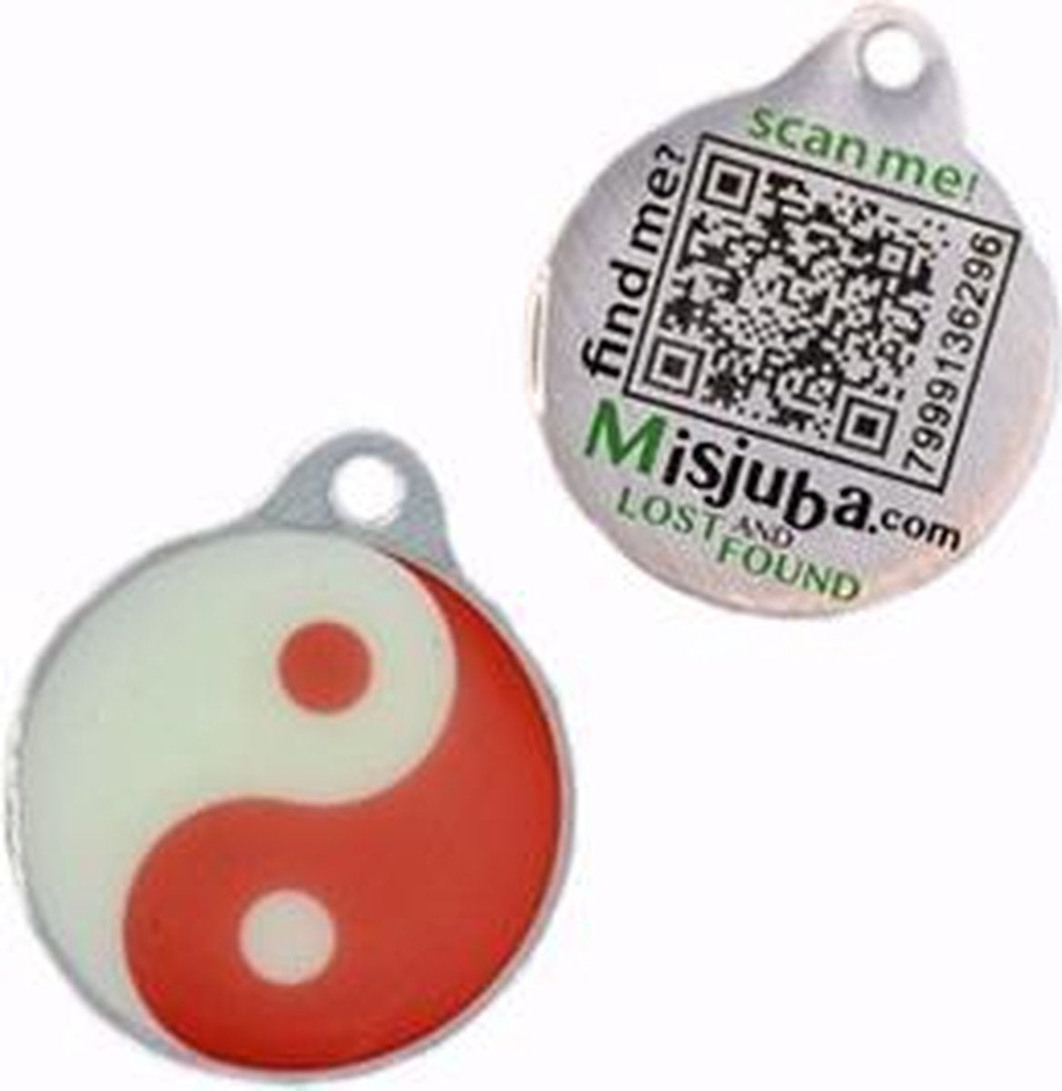Penning YinYang (fluoriserend) met QR-code
