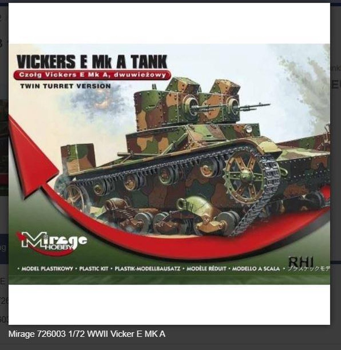 Mirage-Hobby 726003 Vickers E Mk.A