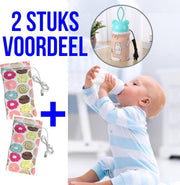 Allernieuwste 2 STUKS USB Baby Fles Warmer model Donuts- Heater - Reisaccessoire - Draagbaar - Klittenband - Kleur