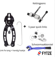 FYTZE Fiets Accessoires - Ketting sluitschakel gereedschap - Quick-link kettingtang - Missing link tang - Fietsketting Set Reiniger - Kettingpons - Reparatieset Fiets - Racefiets Accessoires