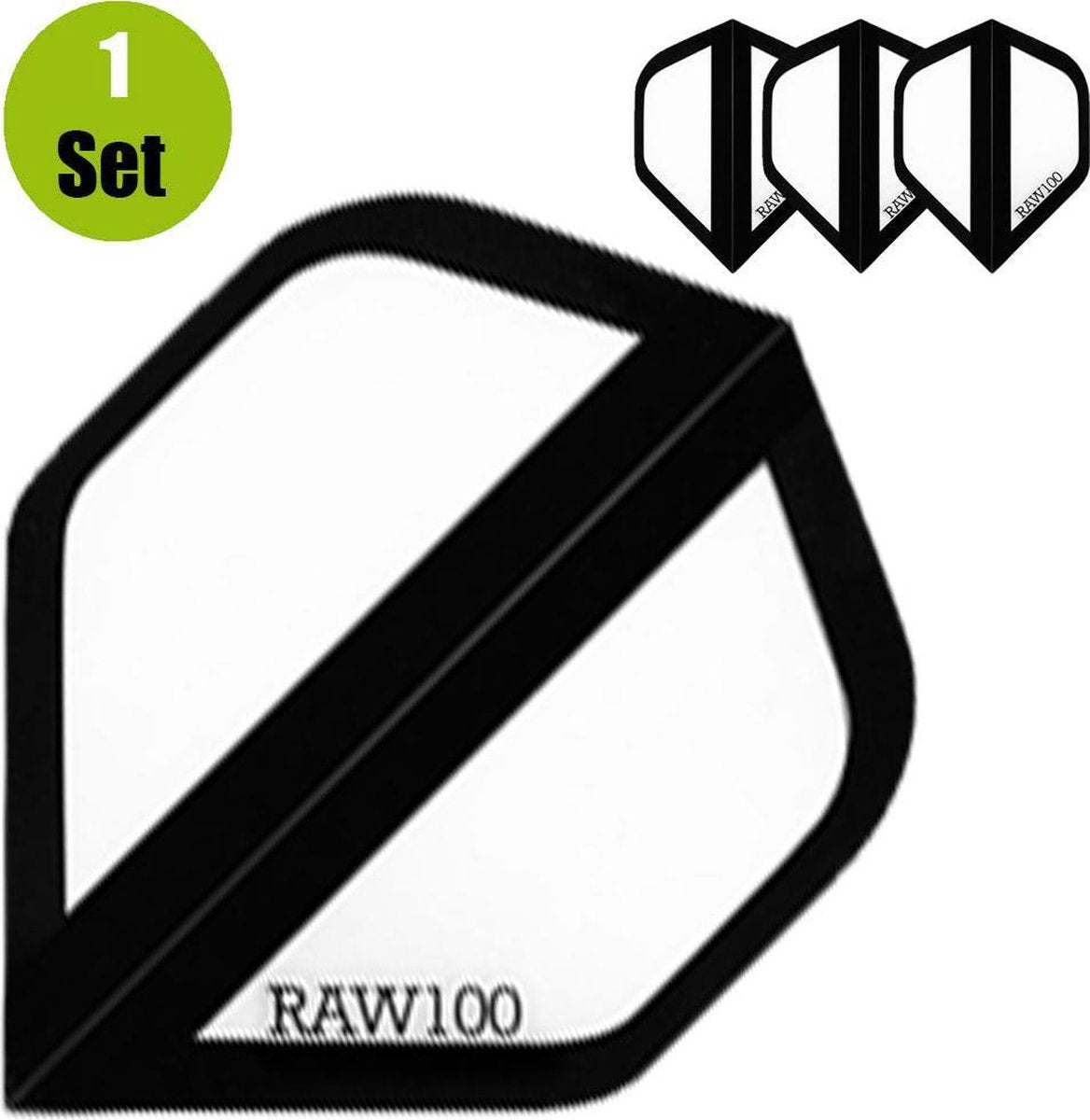 Raw100 Zone Dart Flights - Clear- ()