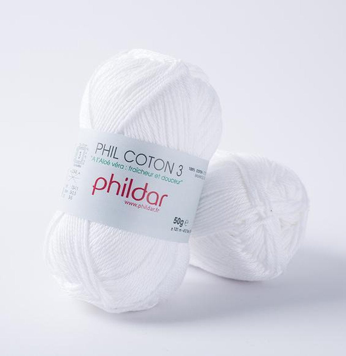 Phildar Phil Coton 3 blanc 10 x 50 gram
