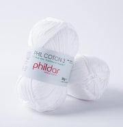Phildar Phil Coton 3 blanc 10 x 50 gram
