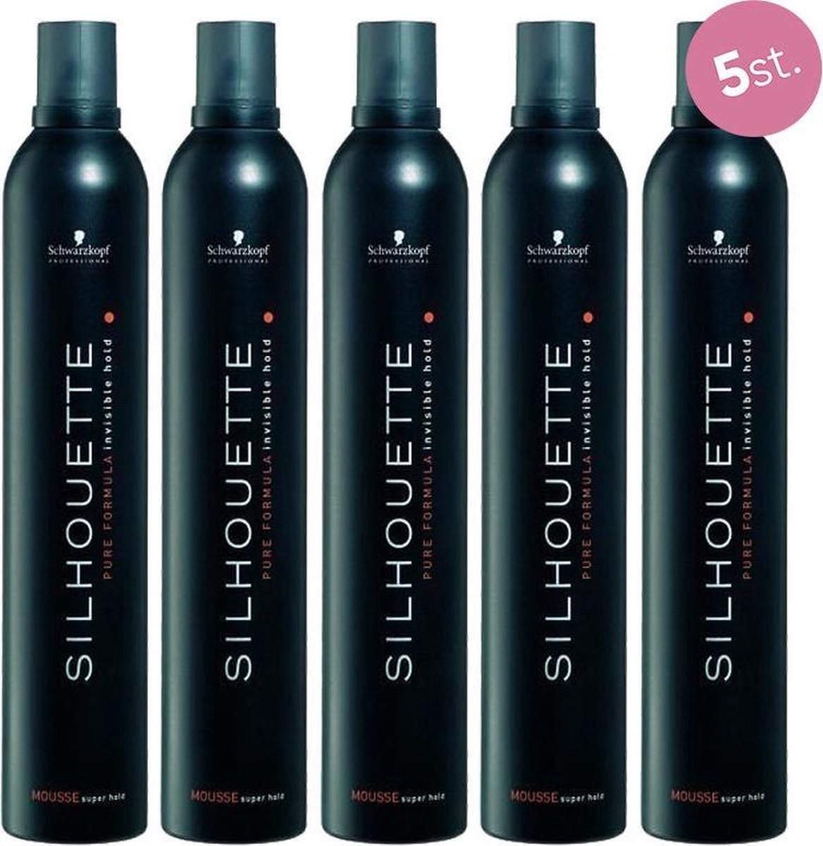 5X Schwarzkopf Silhouette Super Hold Mousse 200ml