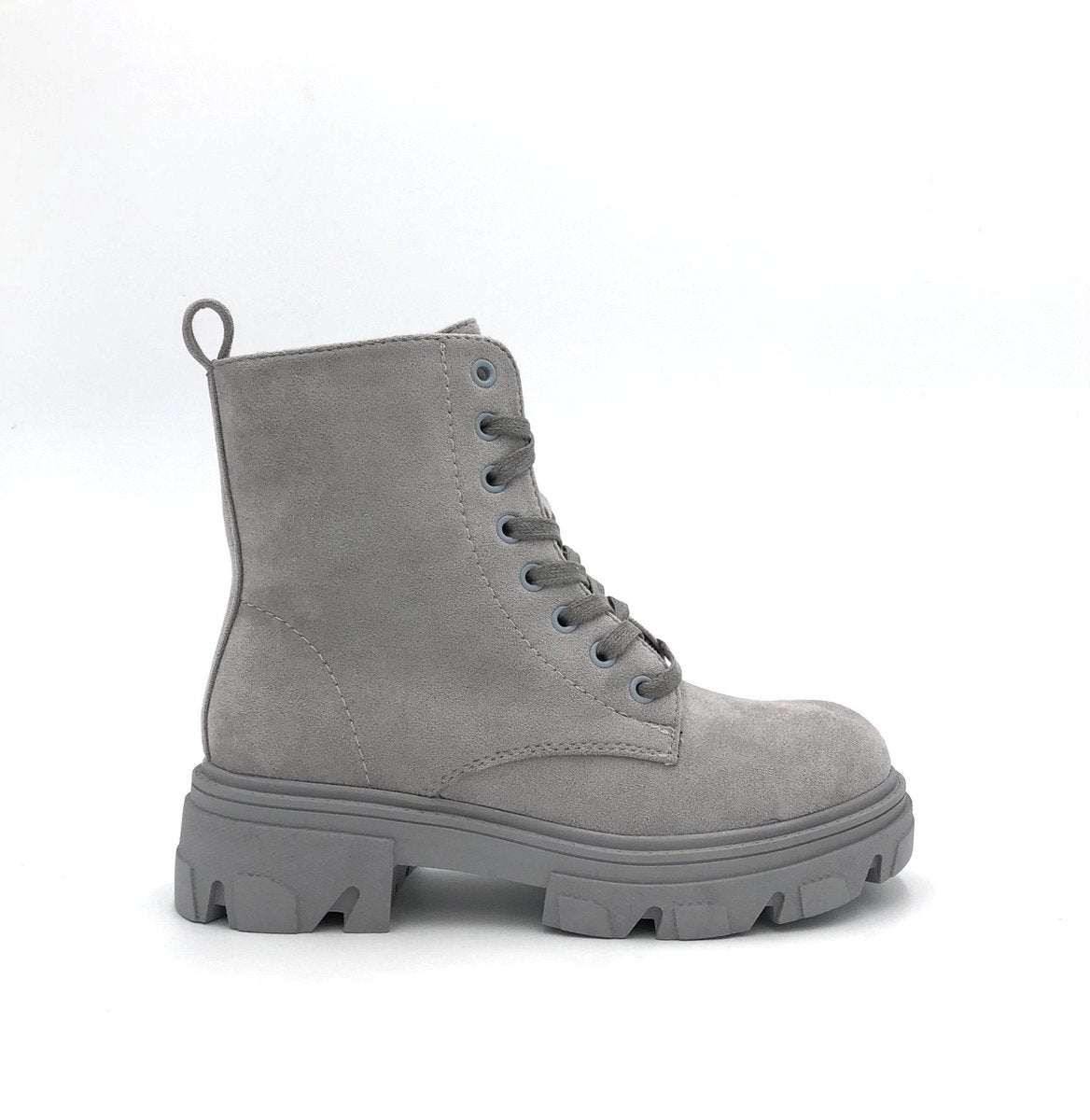 BOOTS LIVA GREY - Maat 36 - Enkellaars - Veterlaars - Grijs
