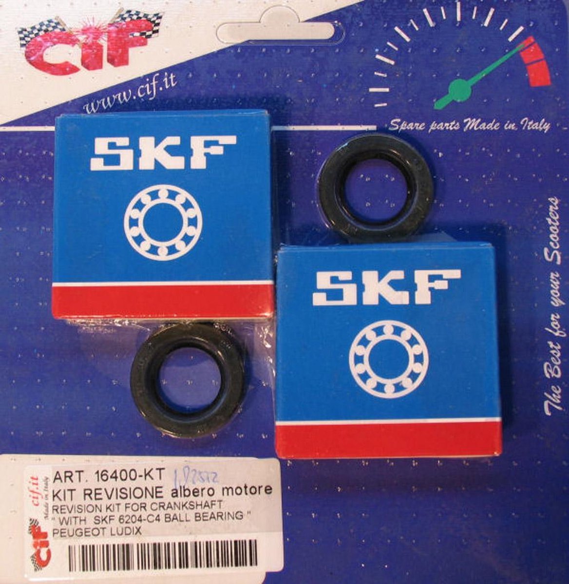 Krukaslager/Keerringset Cif Ludix 6204-C4 Skf