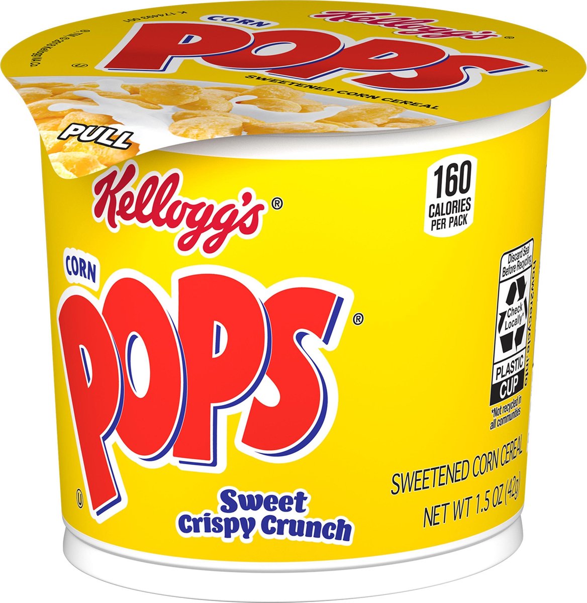 Kellogg's Corn Pops Cereal Cup 1.5 oz 6-pack