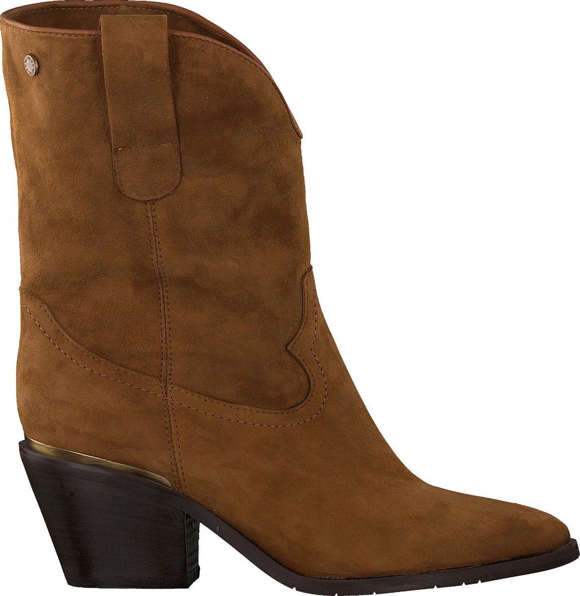Notre-V Ah68 Enkellaarsjes - Enkelboots - Dames - Cognac - Maat 37