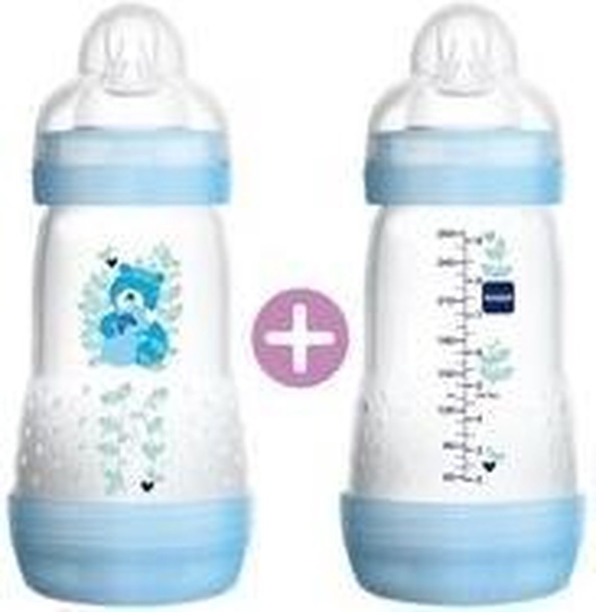 MAM 2x 260ml ANTI-COLIC ZUIGFLES  speen vanaf 0 jaar Blauw