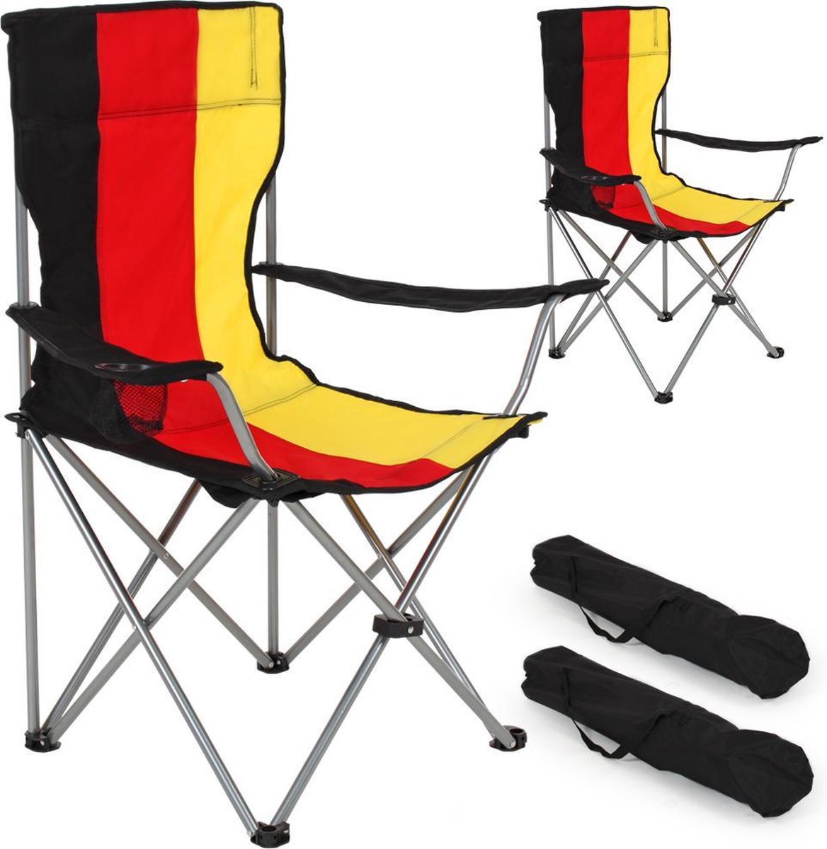 Tektake Stoelenset Campingstoelen - Geel;Zwart