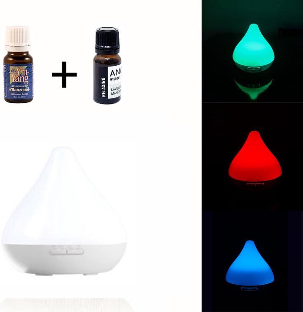 Aïda aroma diffuser wit - Japanse muntolie - 300 ml - 6 leds - 5 recepten