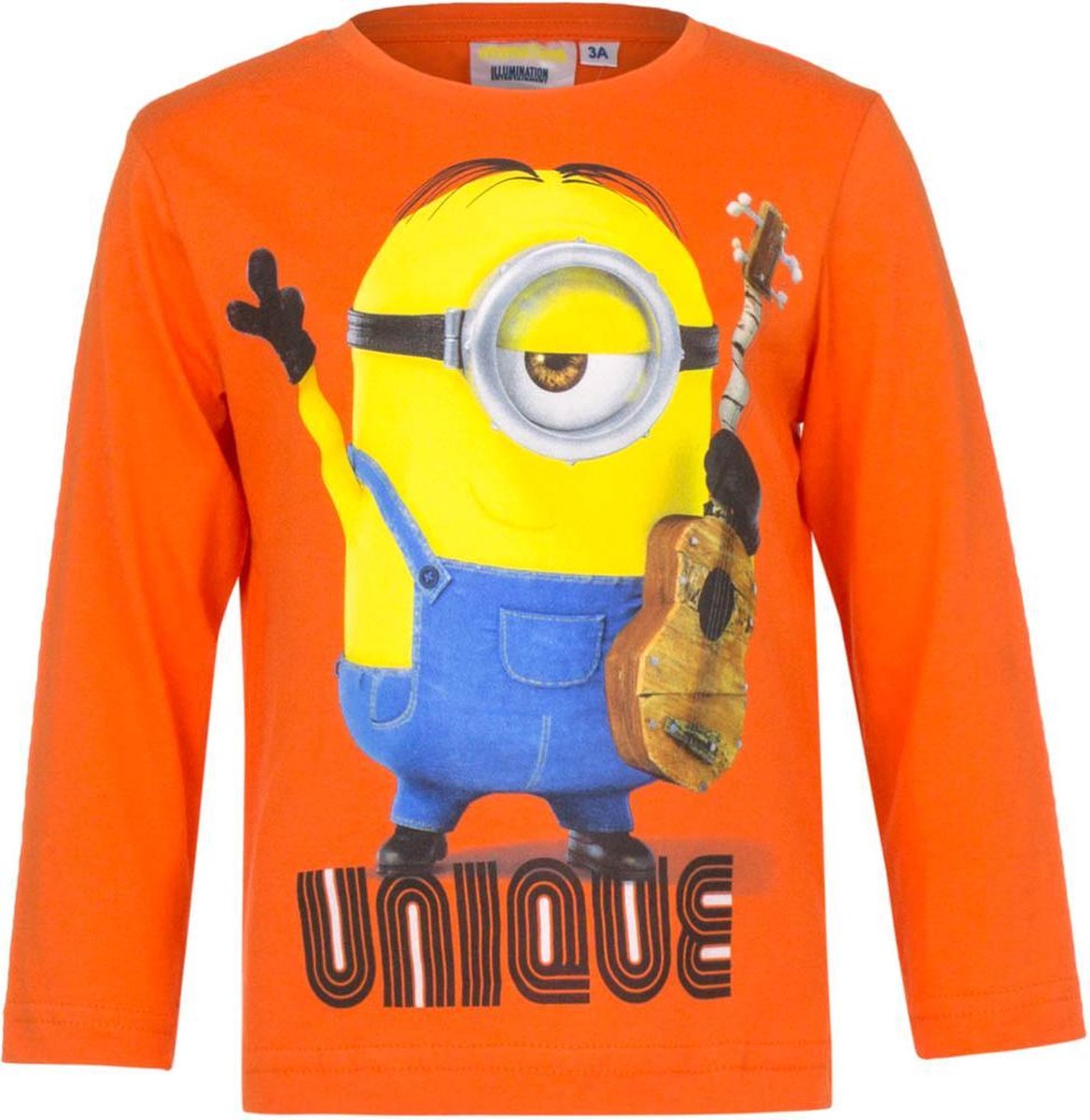 Minion shirt met lange mouw -  Unique - oranje - maat 110/116 (6 jaar)
