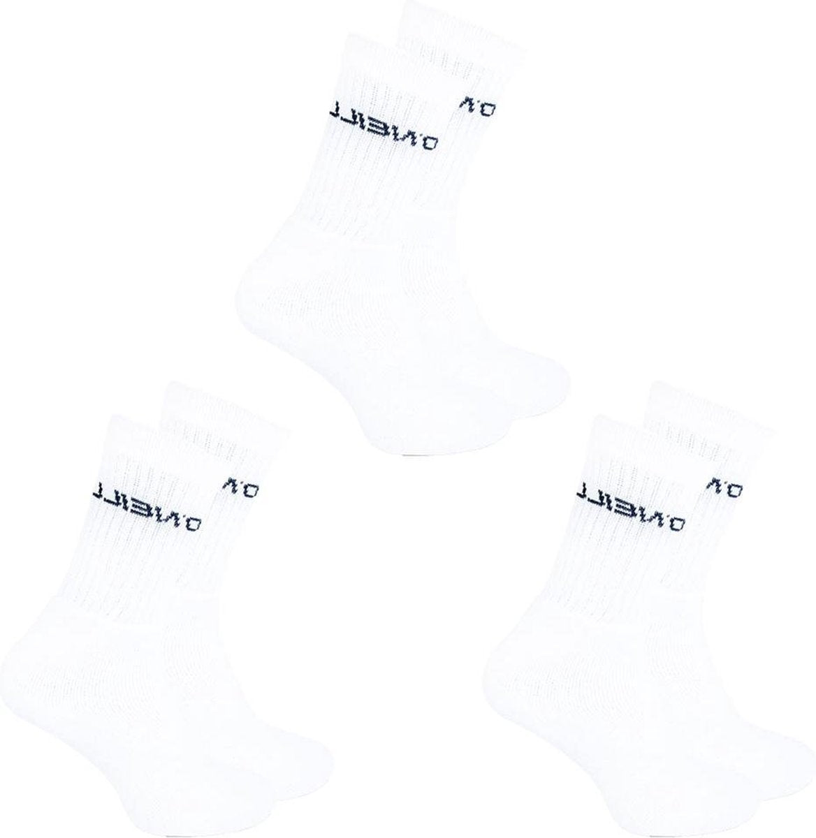 6-Pack O'Neill Klassieke Sportsokken Katoen Unisex 770003 Wit - Maat 35-38