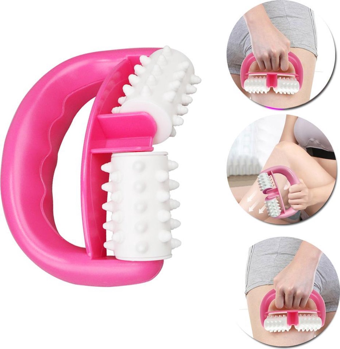 *NIEUWSTE* Lichaams massage roller | Nekroller | Nek | Lichaamsroller | Massage | Gezichtsroller | Anti cellulitis | Cellulite | Rug massage | Rugmassage | Dermaroller | Roze