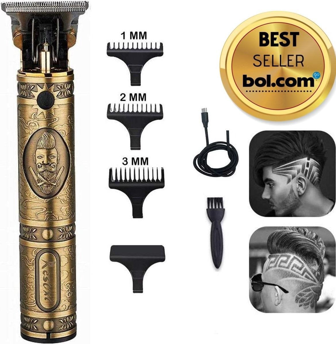 S&L 2020 Pro Li T-Outliner Profi tondeuse voor mannen professionele tondeuse voor mannen Pro Li T-Outliner baardtrimmer USB-oplaadbaar snoerloze elektrische kapsalon T-Blade trimmer voor mannen goud