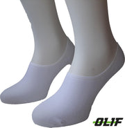 Footies - No-Show Sokjes - Kousenvoetjes - Olif - 4-Pack - Wit - Maat 43-46