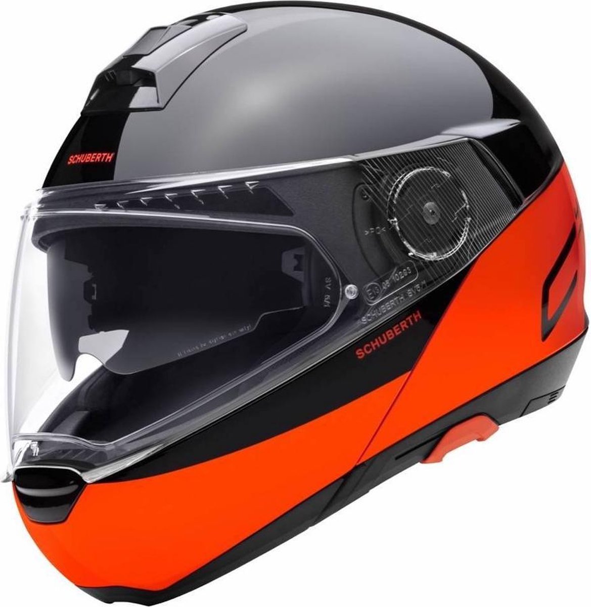 Schuberth C4 Pro Swipe Oranje Systeemhelm - Motorhelm - Maat S