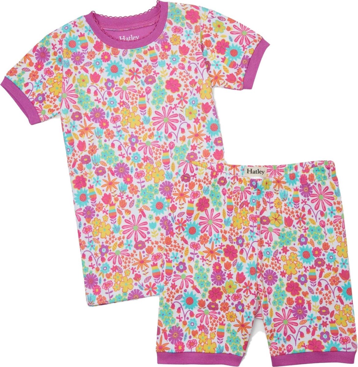 Hatley Meisjes 2-delige Korte Pyjama Mini Flowers