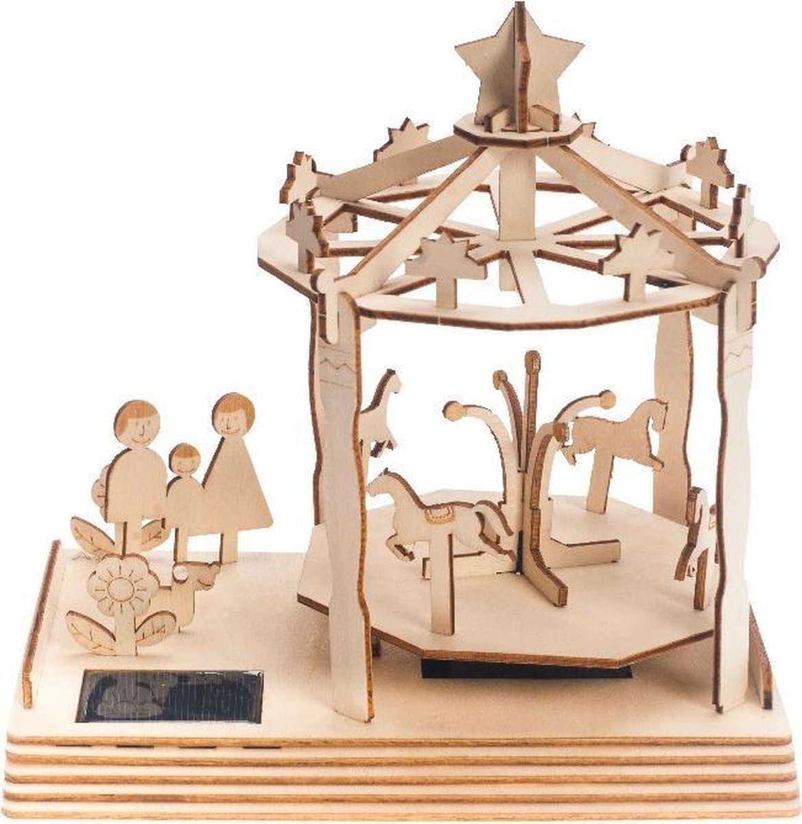 Bouwpakket Merry-Go-Round Carrousel Solar Zonne-energie- hout