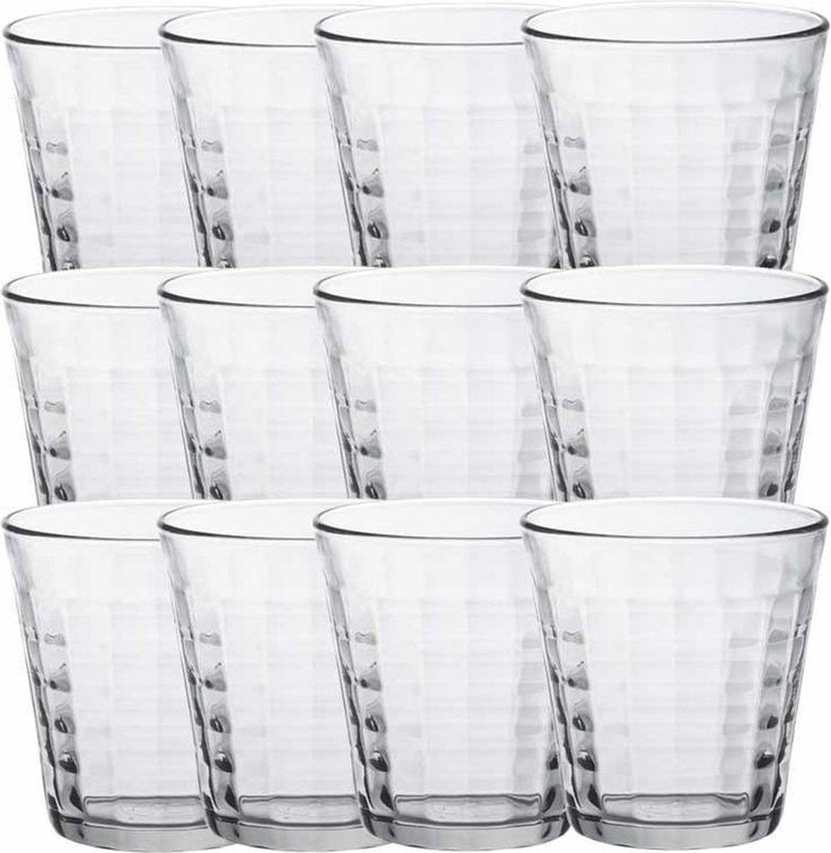 12x koffie/espresso glazen Prisme transparant 170 ml - Espresso glazen  van glas 170 ml
