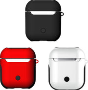 3-Pack Case Hoes Voor Apple Airpods - Beschermhoes Cover - Wit / Rood / Zwart