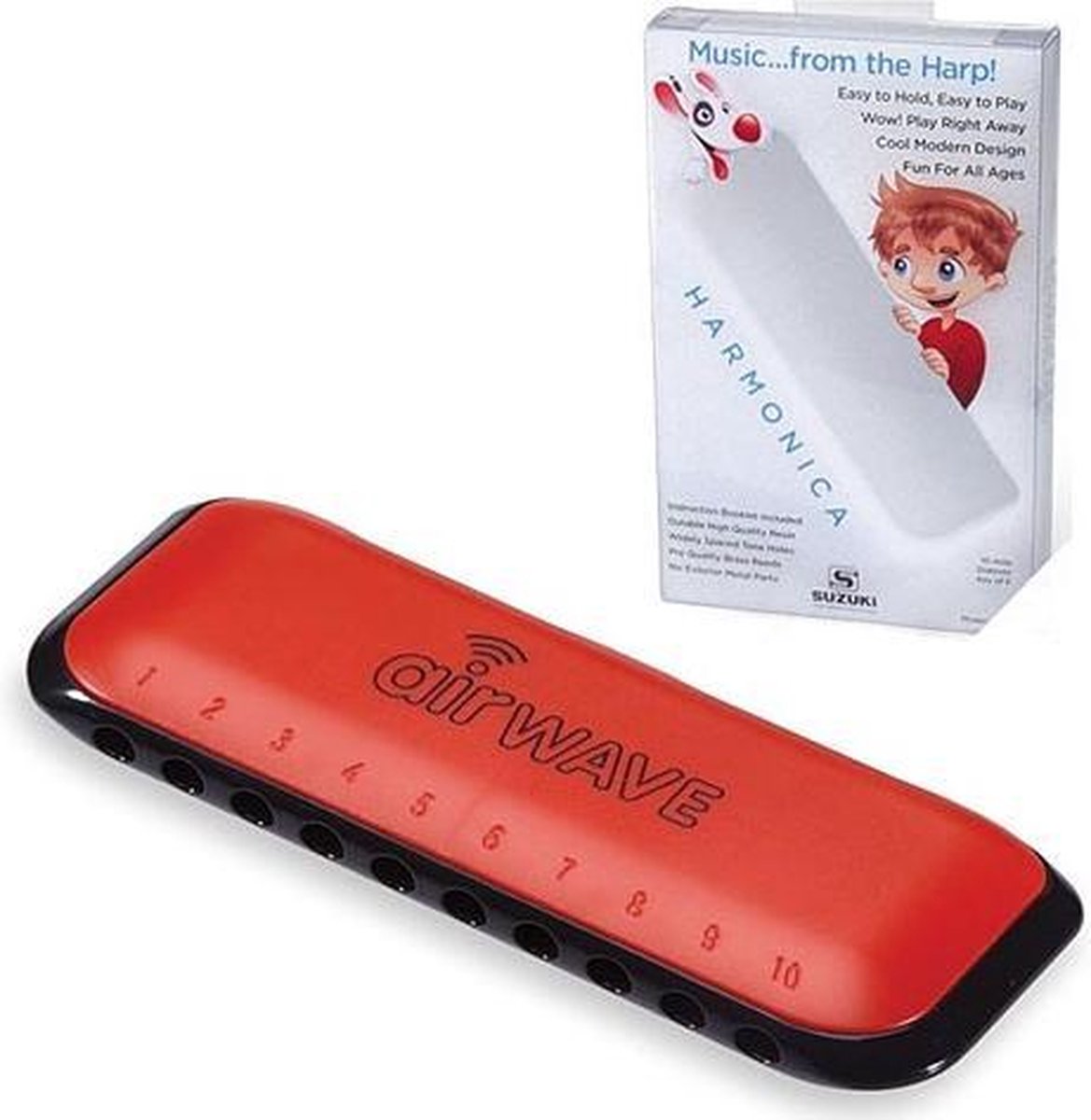 SUZUKI - Mondharmonica  AW1-Rood "Airwave" Pop Rock Blues
