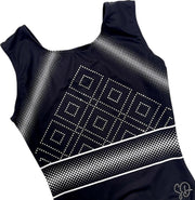 Sparkle&Dream Turnpakje Luna Zwart - INT | maat 110 - 116 - voor turnen en gymnastiek
