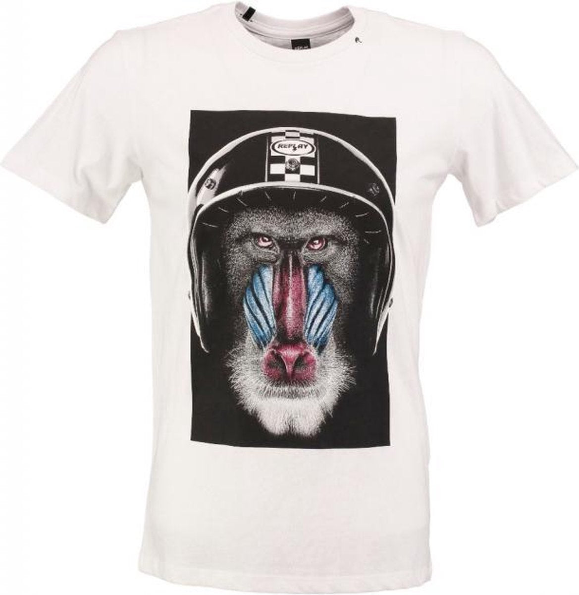 Replay stevig wit slim fit t-shirt valt kleiner - Maat S